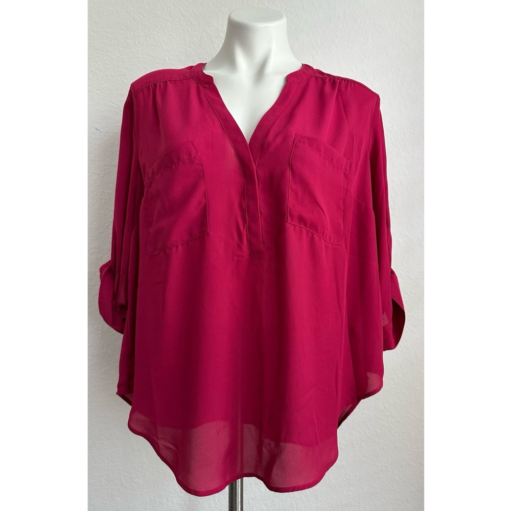 Torrid Pink Harper georgette top Size 0